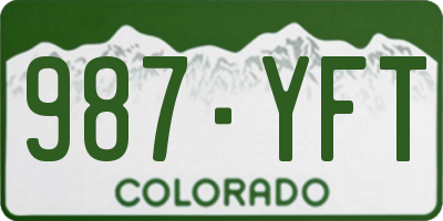 CO license plate 987YFT