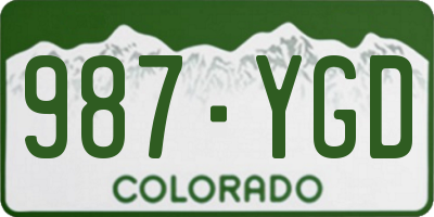 CO license plate 987YGD