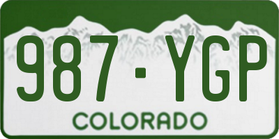 CO license plate 987YGP