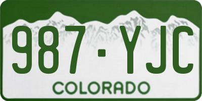 CO license plate 987YJC