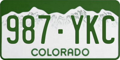 CO license plate 987YKC