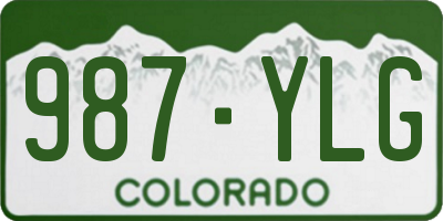 CO license plate 987YLG
