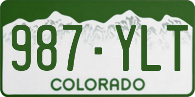 CO license plate 987YLT