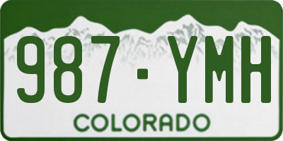 CO license plate 987YMH