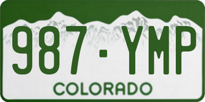 CO license plate 987YMP