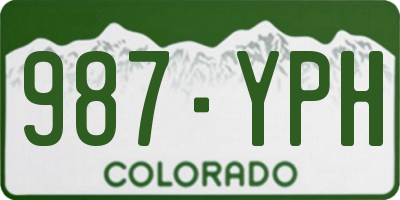 CO license plate 987YPH