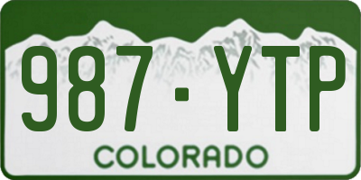 CO license plate 987YTP