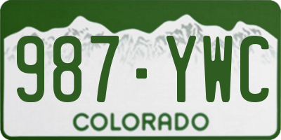 CO license plate 987YWC