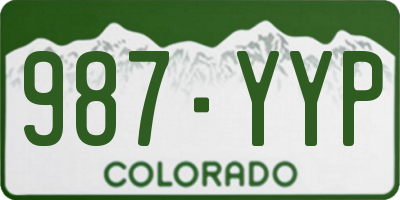 CO license plate 987YYP
