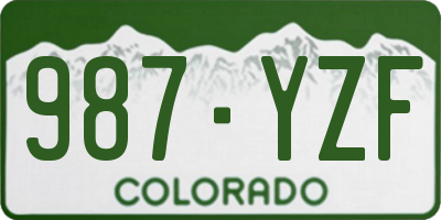 CO license plate 987YZF