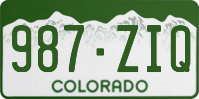 CO license plate 987ZIQ