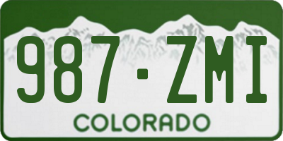 CO license plate 987ZMI
