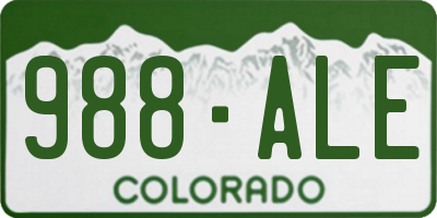 CO license plate 988ALE