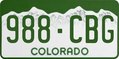 CO license plate 988CBG