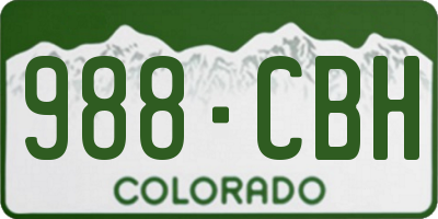 CO license plate 988CBH