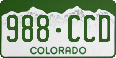 CO license plate 988CCD
