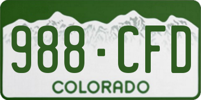 CO license plate 988CFD