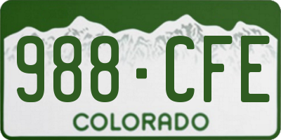 CO license plate 988CFE