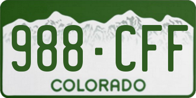 CO license plate 988CFF