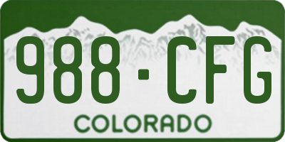 CO license plate 988CFG