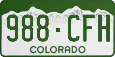 CO license plate 988CFH