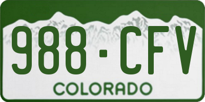 CO license plate 988CFV