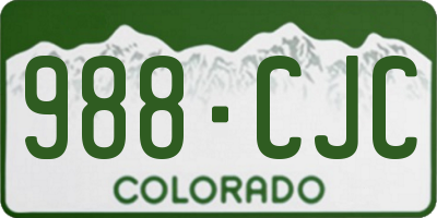 CO license plate 988CJC