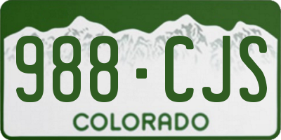 CO license plate 988CJS