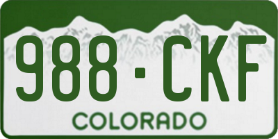 CO license plate 988CKF