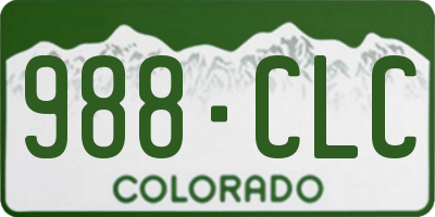 CO license plate 988CLC