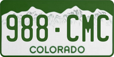CO license plate 988CMC