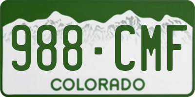 CO license plate 988CMF