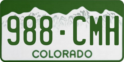 CO license plate 988CMH