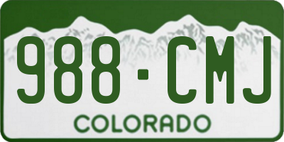 CO license plate 988CMJ