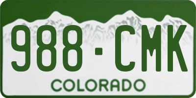 CO license plate 988CMK