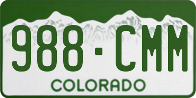 CO license plate 988CMM