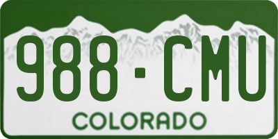 CO license plate 988CMU
