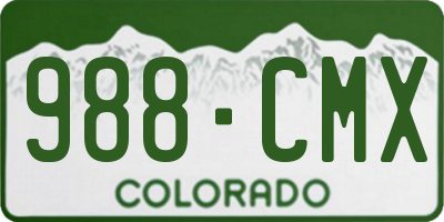 CO license plate 988CMX