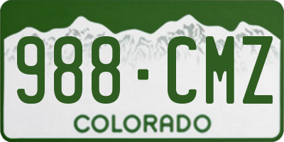 CO license plate 988CMZ