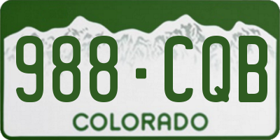 CO license plate 988CQB