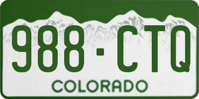 CO license plate 988CTQ