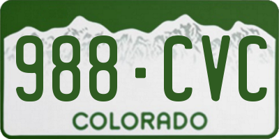 CO license plate 988CVC