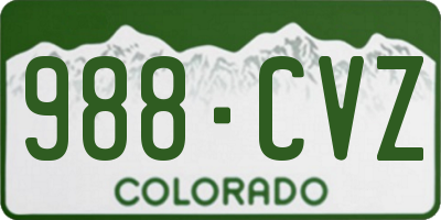 CO license plate 988CVZ