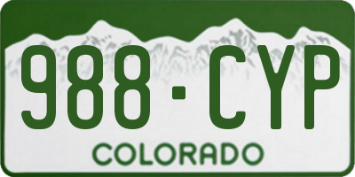 CO license plate 988CYP