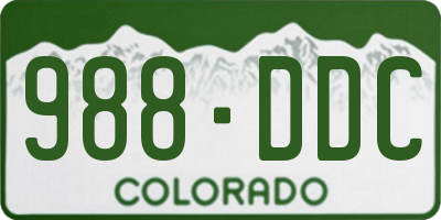 CO license plate 988DDC