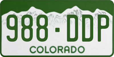 CO license plate 988DDP