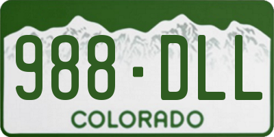 CO license plate 988DLL