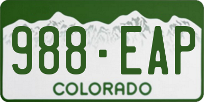 CO license plate 988EAP