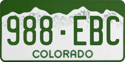 CO license plate 988EBC