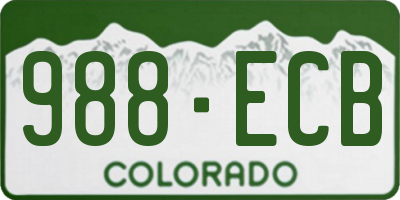 CO license plate 988ECB